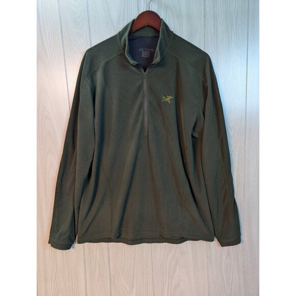 Arcteryx Delta LT Micro Fleece 1/2  Zip Thermal Shirt Green Men’s Size XL - Picture 1 of 6